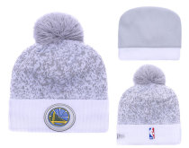 NBA Golden State Warriors White Beanie--YD