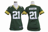 women NIKE Woodson Green jersey, Green Bay Packers #21 Game Team jersey