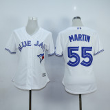 MLB Toronto Blue Jays #55 Martin Womens White Jersey