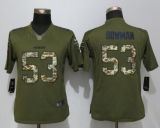 Women Nike San Francisco 49ers 53 Bowman Green Salute To Service Limited Jersey