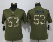 Women Nike San Francisco 49ers 53 Bowman Green Salute To Service Limited Jersey