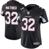 Womens NFL Arizona Cardinals #32 Mathieu Black Vapor Limited Jersey