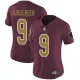 Womens Washington Redskins #9 Jurgensen Red Yellow Number Jersey
