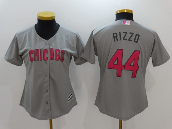 MLB Chicago Cubs #44 Rizzo Grey Monthers Day Women Jersey