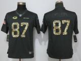 Women Nike Green Bay Packers #87 Nelson Salute To Service Jersey