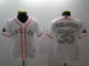 Kids MLB Houston Astros #35 Verlander White Gold Number Jersey