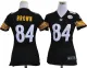 black Brown Steelers Women Nike NFL #84 Jersey