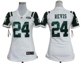 NIKE New York Jets #24 Darrelle Revis women white game jersey