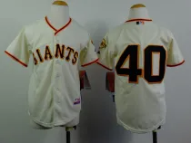 MLB San Francisco Giants #40 Cream Youth Jersey