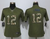 Wonen NEW Nike Denver Broncos 12 Lynch Green Salute To Service Limited Jersey