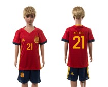 2016 Soccer Spain #21 Nolito Home Kids Jersey