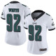 Womens Nike Philadelphia Eagles #92 White White Jersey