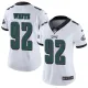 Womens Nike Philadelphia Eagles #92 White White Jersey