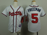 MLB Kids Jersey Atlanta Braves #5 freeman white Jersey