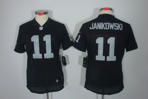 Oakland Raiders #11 Janikowski limited black Nike Women jersey