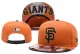 MLB San Francisco Giants Orange Snapback Hats--YD