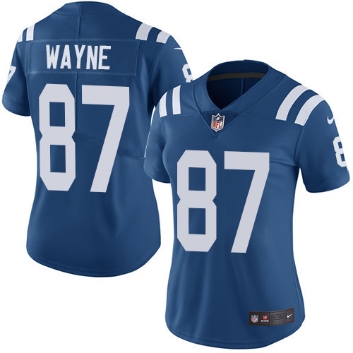 Womens NFL Indianapolis Colts #87 Wayne Blue Vapor Limited Jersey