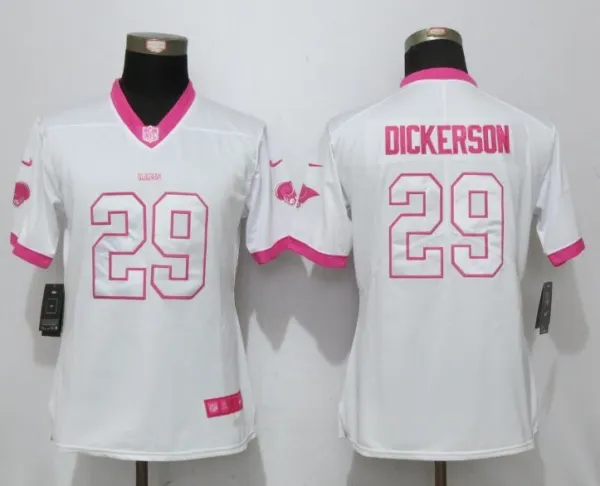 Women New Nike Los Angeles Rams 29 Dickerson Pink Rush Fashion Jersey