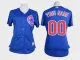 MLB Chicago Cubs Custom Women Blue Custom Jersey