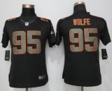 Womens New Nike Denver Broncos #95 Wolfe Impact Limited Black Jerseys