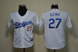 MLB Los Angeles Dodgers 27 kemp White Cool Base Youth Jersey