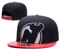 NHL New Jersey Devils Black Snapback Hats--GS