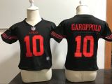 Kids NFL San Francisco 49ers #10 Garoppolo Black Jersey 2-5T