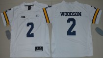 NCAA Jordan Brand Michigan Wolverines #2 Charles Woodson Youth White Jersey