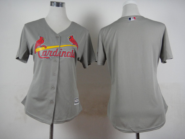 Women St.Louis Cardinals Blank Grey 2015 MLB Jersey