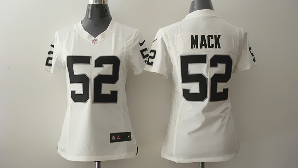 Nike Oakland Raiders #52 Mack White Women Jerseys