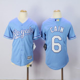 MLB MLB Kansas City Royals #6 Cain L.Blue Youth Jersey