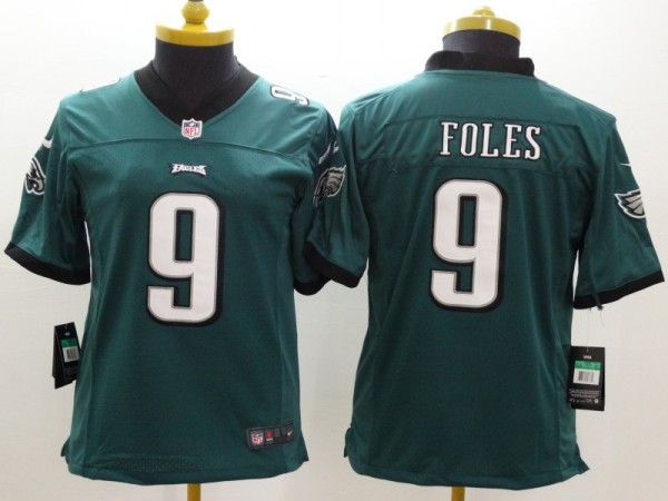 Nike Philadelphia Eagle #9 Foles Green Team Color Kids NFL Limited Jerseys