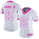 Women NFL Denver Broncos #25 Harris JR White Pink Color Rush Jersey