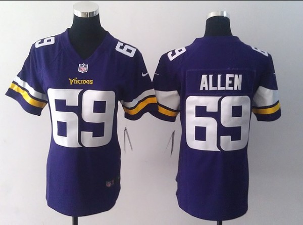 Nike Minnesota Vikings #69 Jared Allen Womens Jersey