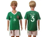 2016 Soccer Mexico #3 Salcido Home Kids Jersey
