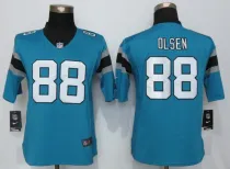 Women Nike Carolina Panthers 88 Olsen Blue Limited Jersey