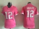 Womens NFL New England Patriots #12 Brady Pink Bubble Gum Jersey