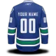 Blue #00 Your Name Third Custom NHL EDGE Vancouver Canucks Jersey
