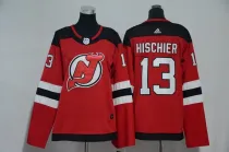 Womens NHL New Jersey Devils #13 Hischier Red Jersey