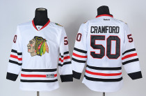 Kids Chicago Blackhawks #50 Crawford White Jersey