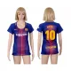 2017 Soccer Club Barcelona #10 Messi Home Women Jersey