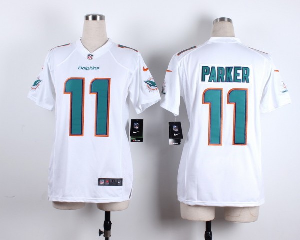 Nike Miami Dolphins #11 Parker White Women Jersey