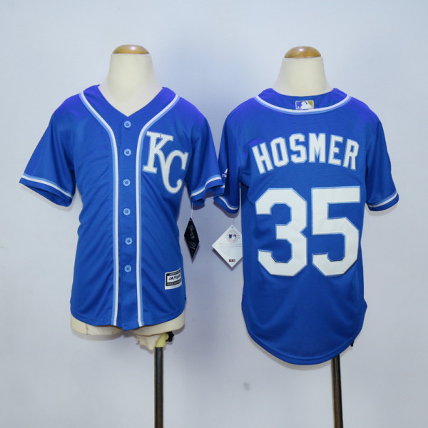 MLB Kansas City Royals #35 Hosmer Blue Youth Jersey