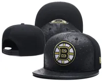 NHL Boston Bruins Black Snapback Hats--GS