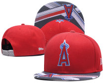 MLB Los Angeles Angels Red Snapback Hats--GS