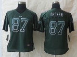 Women 2014 New Nike New York Jets 87 Decker Drift Fashion Green Elite Jerseys