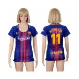 2017 Soccer Club Barcelona #11 Neymar JR Home Women Jersey