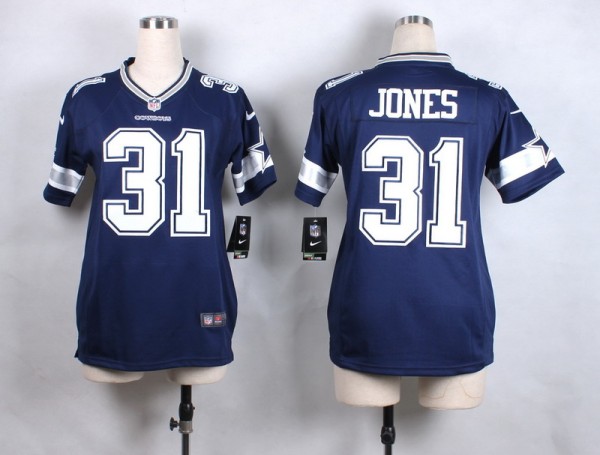 Nike Dallas Cowboys #31 Jones Blue Women Jersey