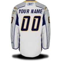 Predators White #00 Your Name Road Premier Custom NHL Jersey