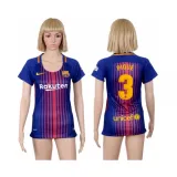 2017 Soccer Club Barcelona #3 Pique Home Women Jersey